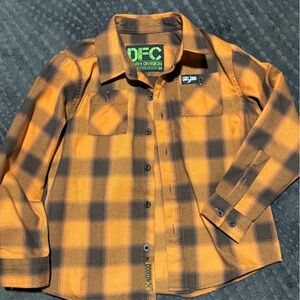DIXXON Buffalo Check Flannel Shirt in Orange and Black
